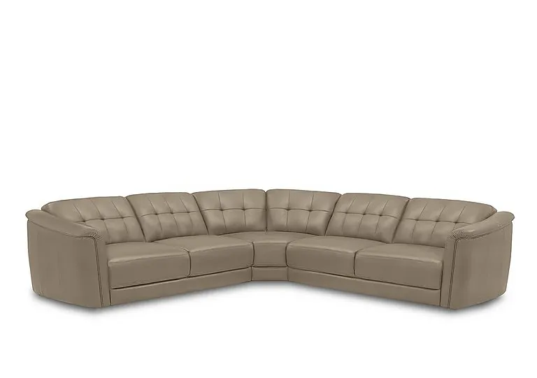 Monarch Large Leather Corner Sofa - Montana Barley
