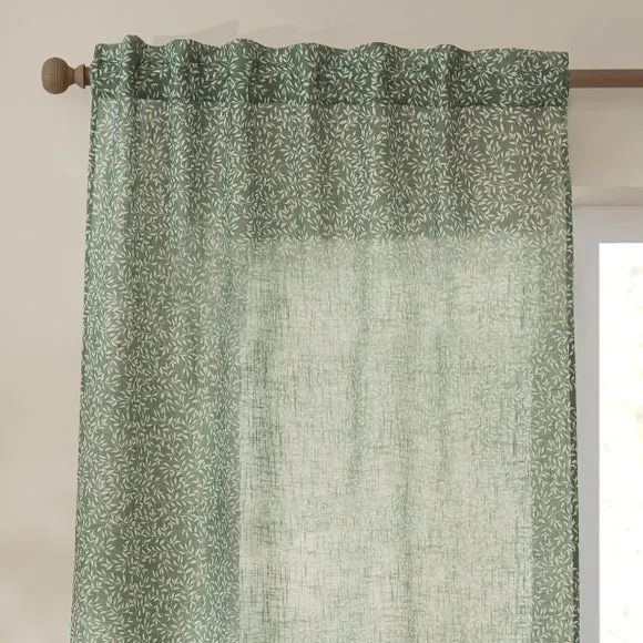 Yard Perrie Leaf Hidden Tab Top Voile Panel 1