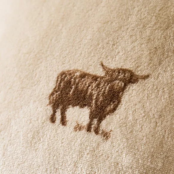 Highland Cow Printed Sherpa Cushion 2