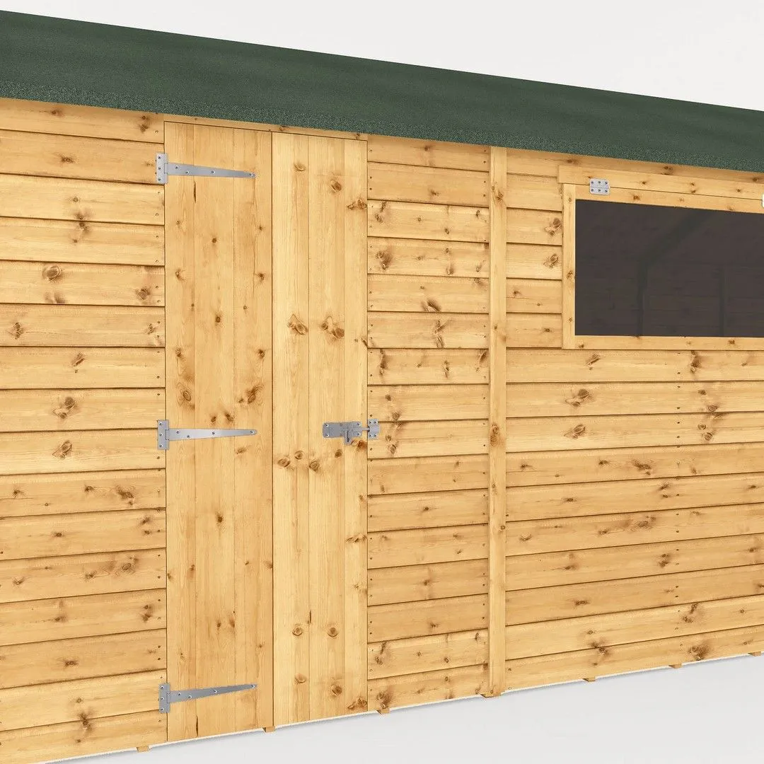 Mercia Premium Shiplap Reverse Apex Workshop - L322.7 x W606.2 x H250.3 cm in Brown 6
