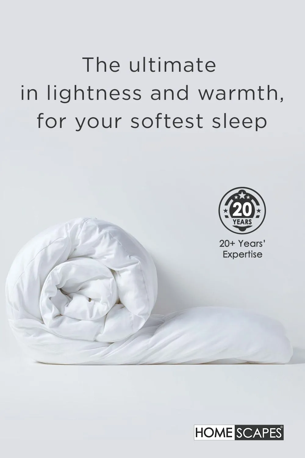 Homescapes Luxury Hotel Quality Super Microfibre 13.5 Tog Winter Duvet in White 3