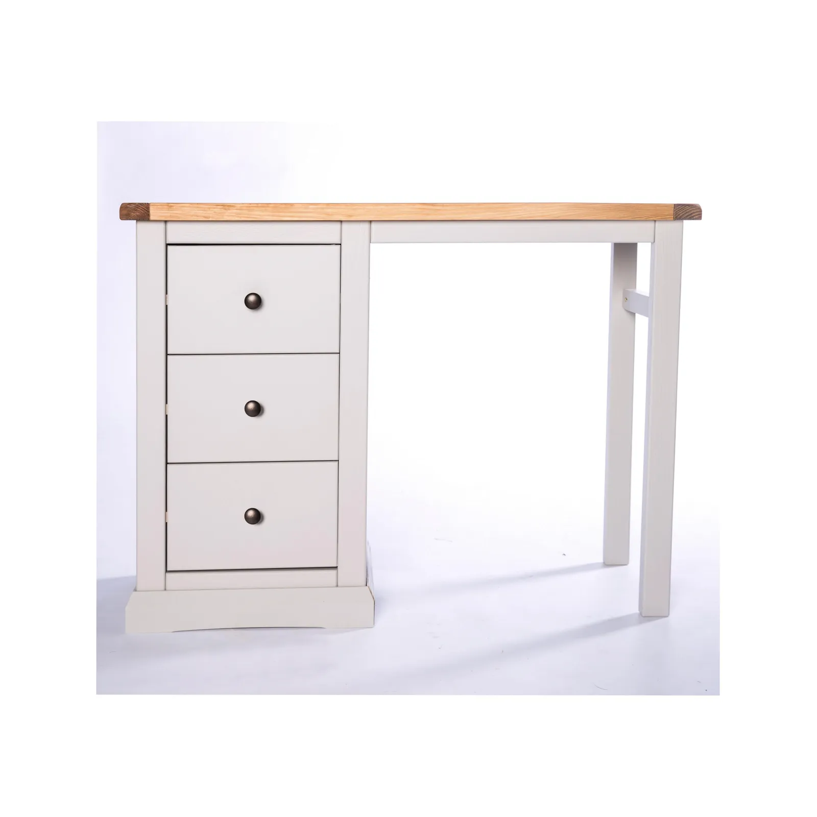 Cabinet Bits Loreo 3 Drawer Dressing Table Set Brass Knob in Light Grey 5