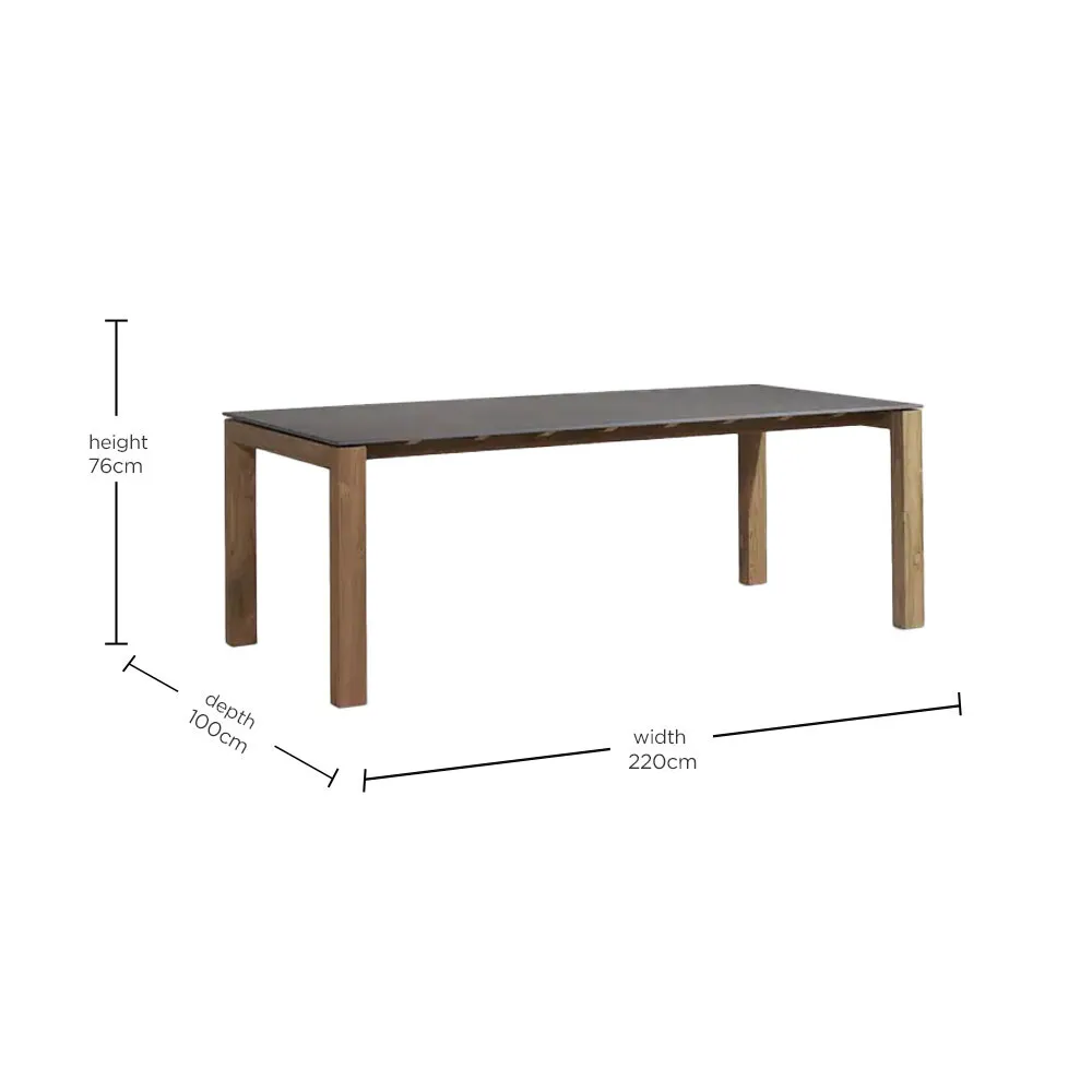 Grenada Dining Table 220Cm, Teak, Neutral | Barker & Stonehouse 6