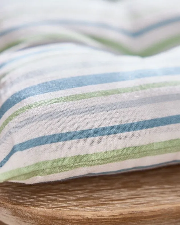 Dibor Set of 2 Blue Striped Indoor Outdoor Chair Seat Pad Garden Cushions L40cm x W40cm 4