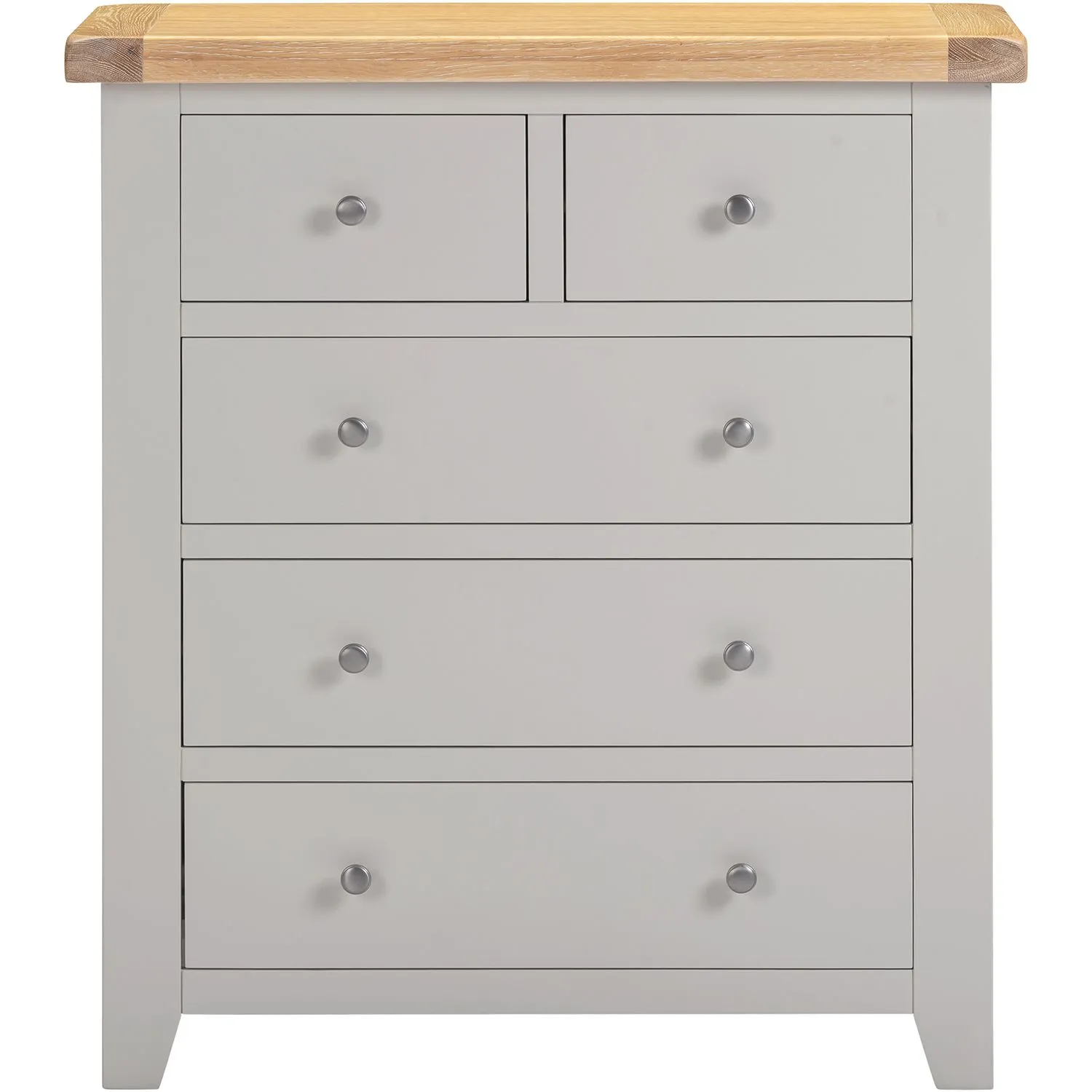 Seconique Windsor 3+2 Drawer Chest (Fully Assembled) in Light Grey 3