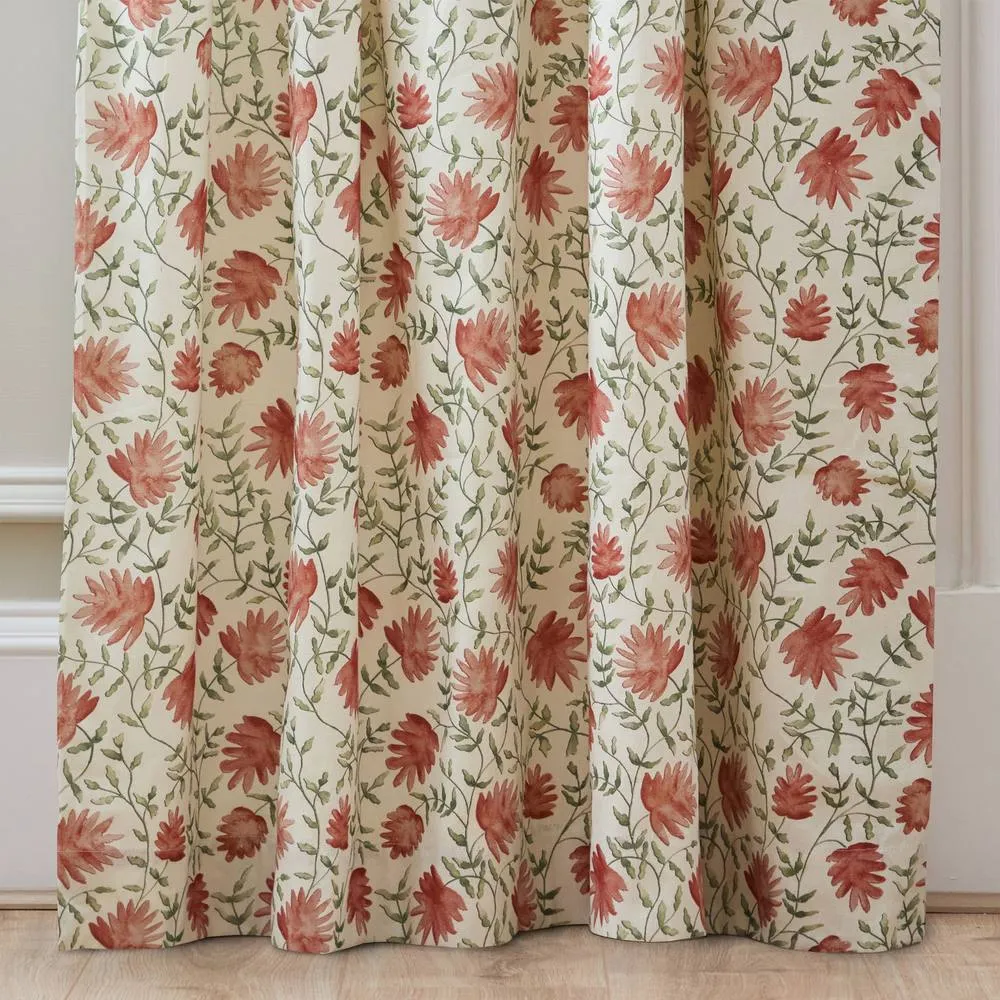 Voyage Maison Elai Fully Lined 100% Cotton Pencil Pleat Curtain Pair 4
