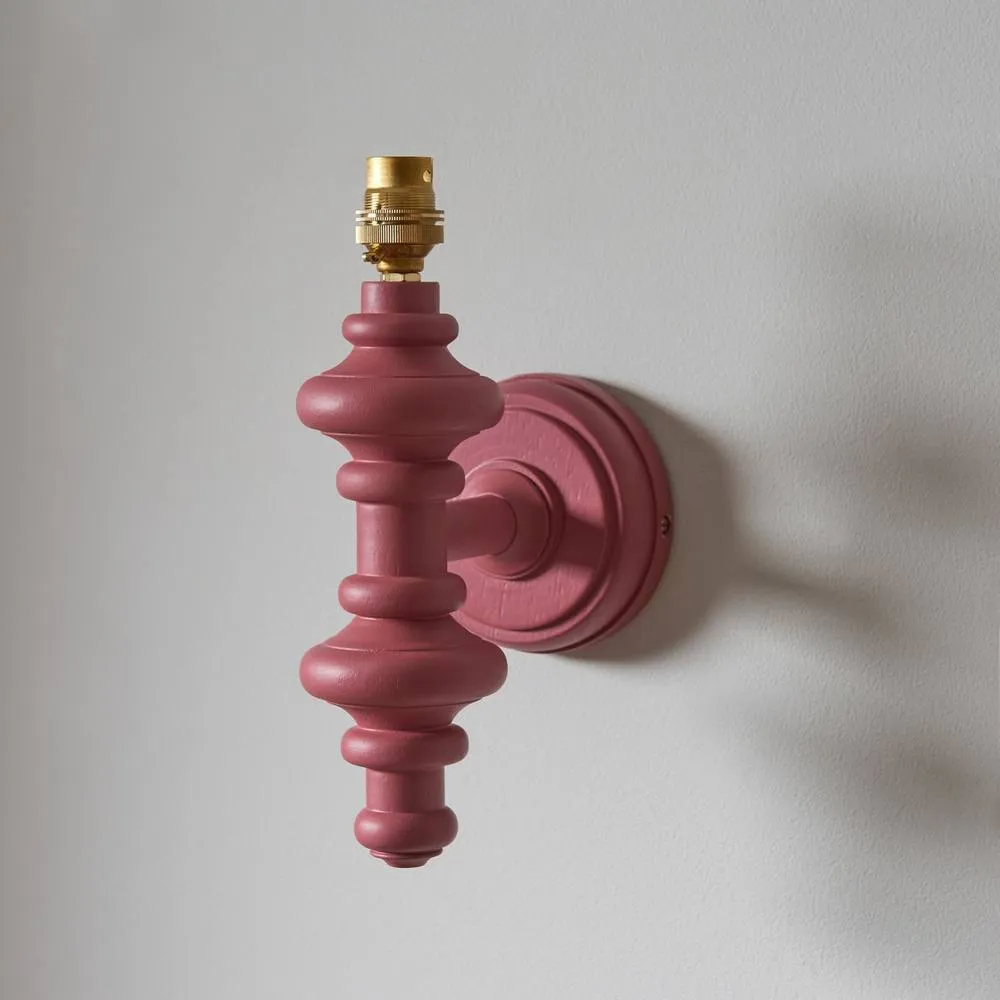 Netlighting Carnaby Pink Wall Light Fabric Ikat Shade 20cm B22 5