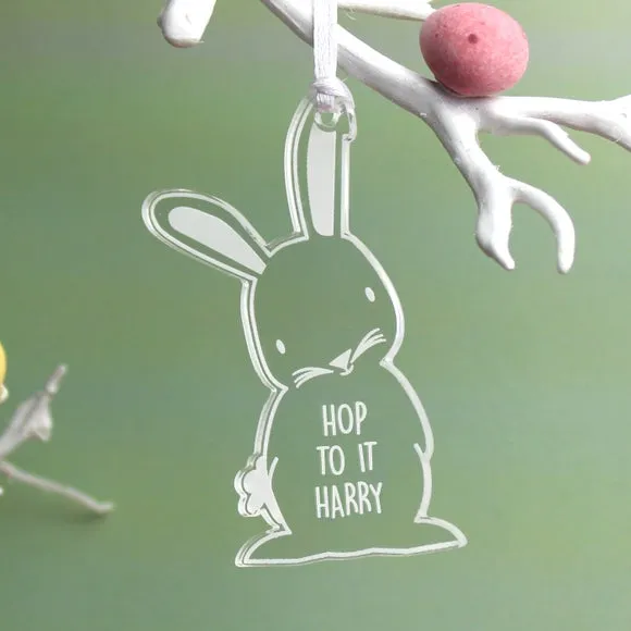 Personalised Acrylic Easter Bunny Decoration 2