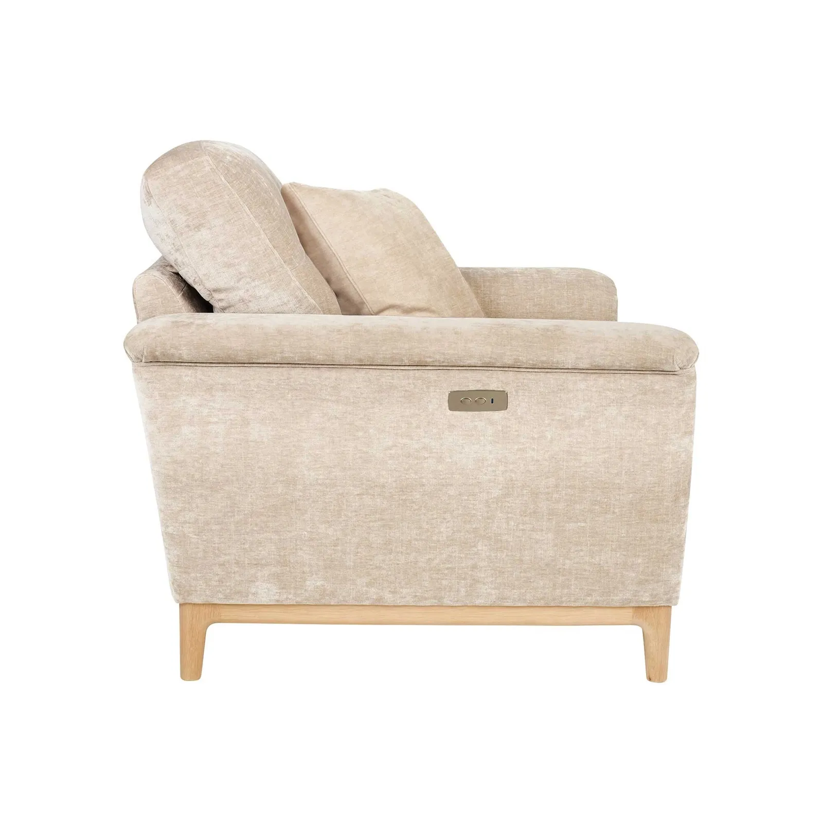 Ercol Sandford Motion Lounger Armchair, Neutral Fabric | Barker & Stonehouse 3