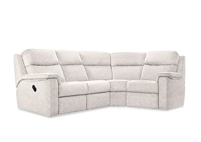 Thornbury Fabric Manual Recliner Left Hand Facing Corner Sofa - Rush Cream