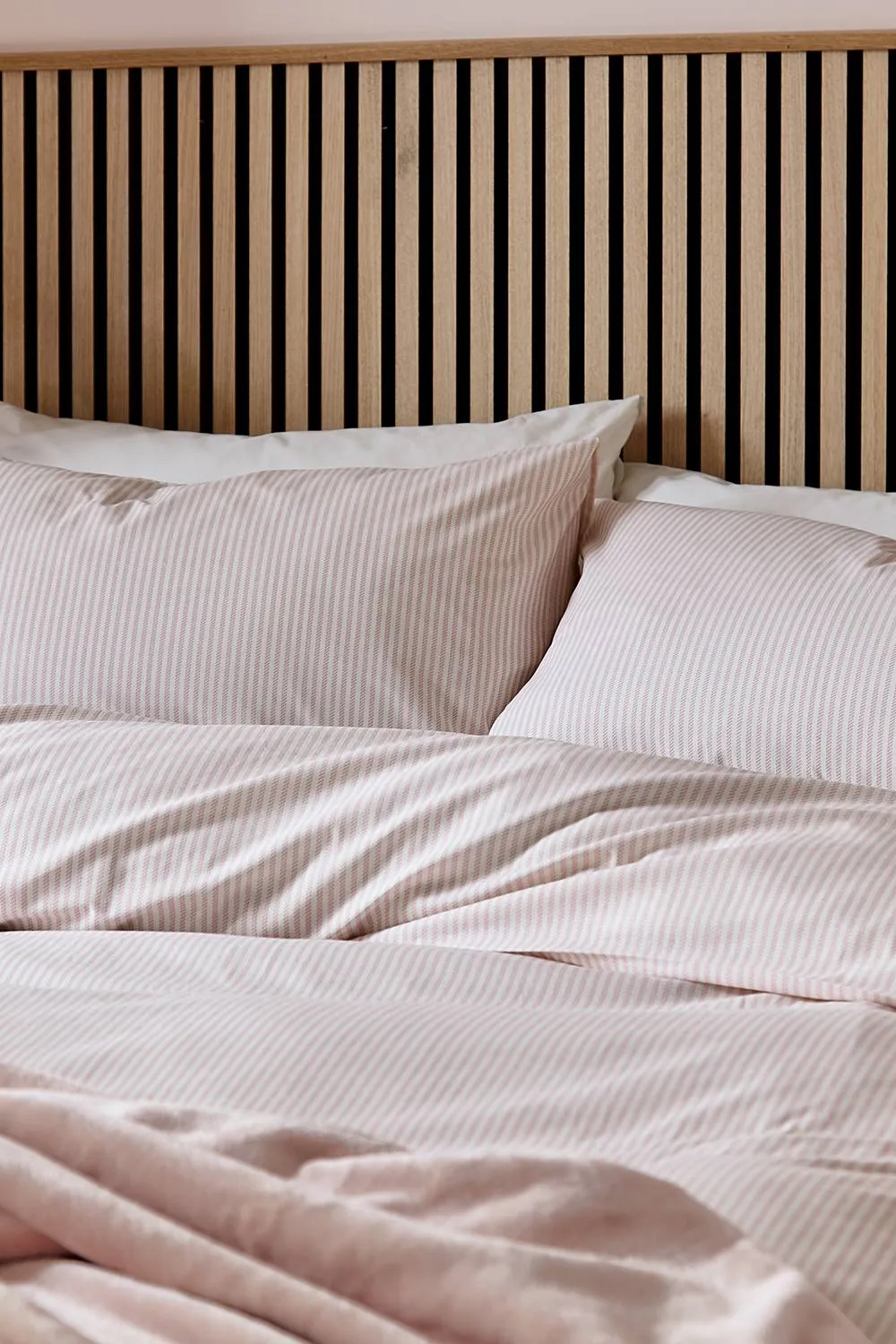 Helena Springfield 'Twill Stripe' Duvet Cover Set in Pink 2