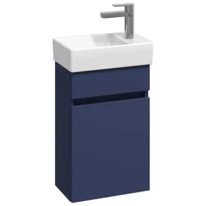 Concept Matt Blue Compact S1 Vanity Unit & RH Basin - 360mm
