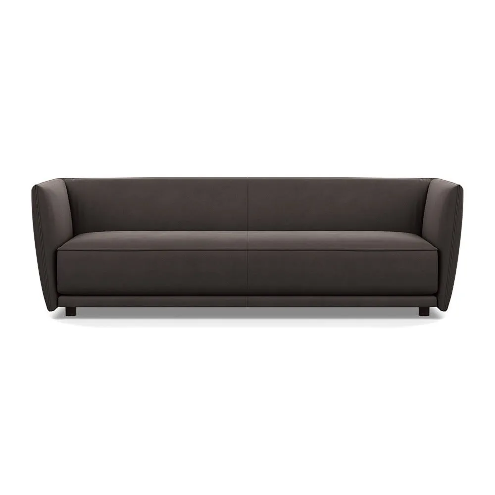 Heal's Valley 4 Seater Sofa Nobilis Velvet Sable Walnut Stain Feet 1