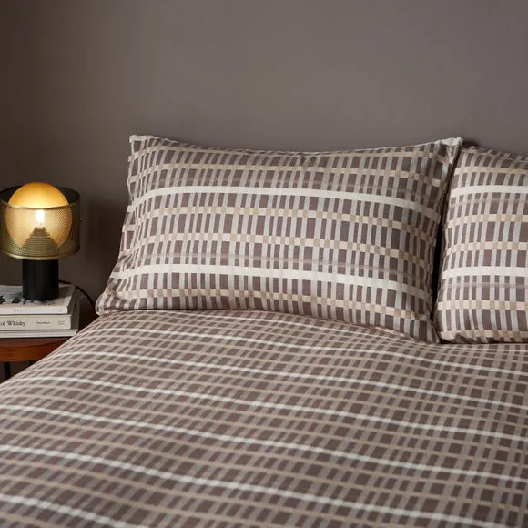 Ash Geometric 100% Cotton Duvet Cover & Pillowcase Set 2