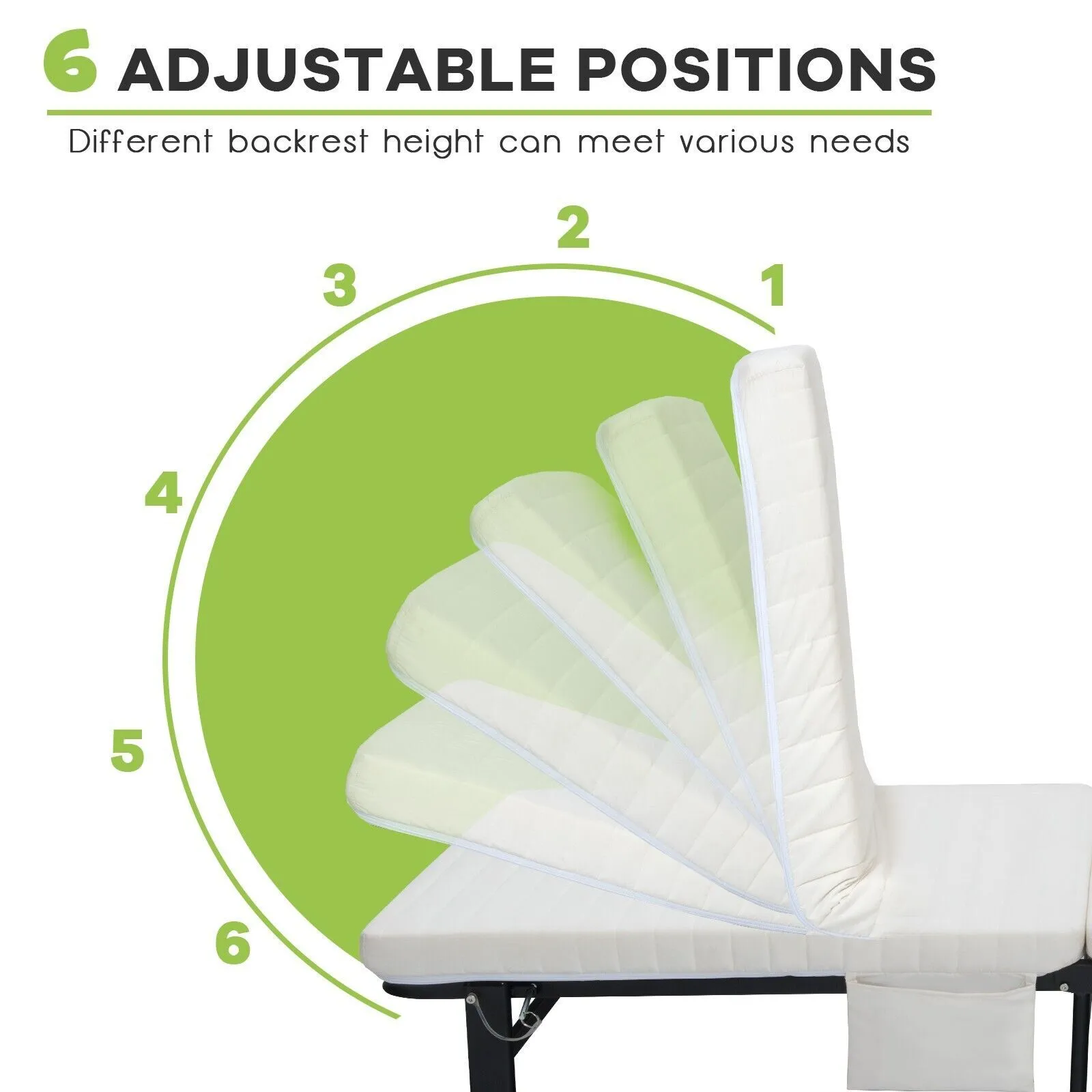 Costway Folding Single Sofa Bed Adjustable Sleeper Bed W/ Wheels & Mattress in White 3
