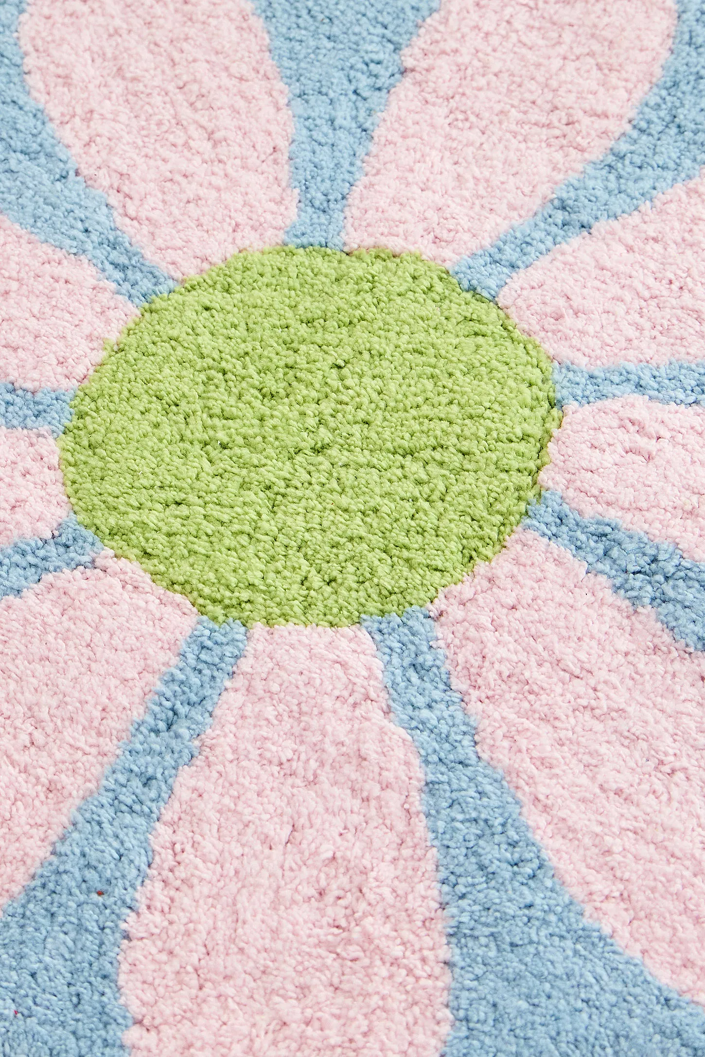 Blue Daisy Mini Bath Mat - Blue 2