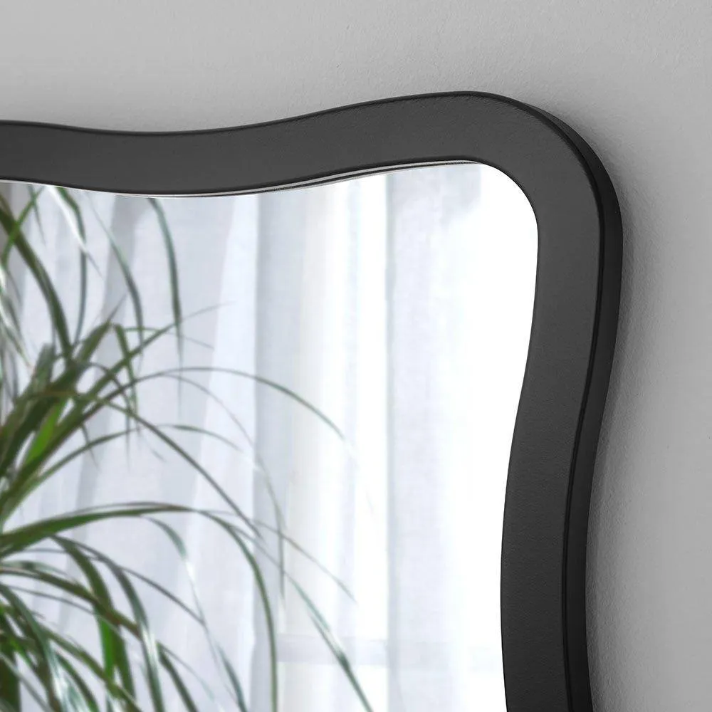 Yearn Mirrors Black Ripple Framed Rectangular Wall Mirror 120x80cm 3