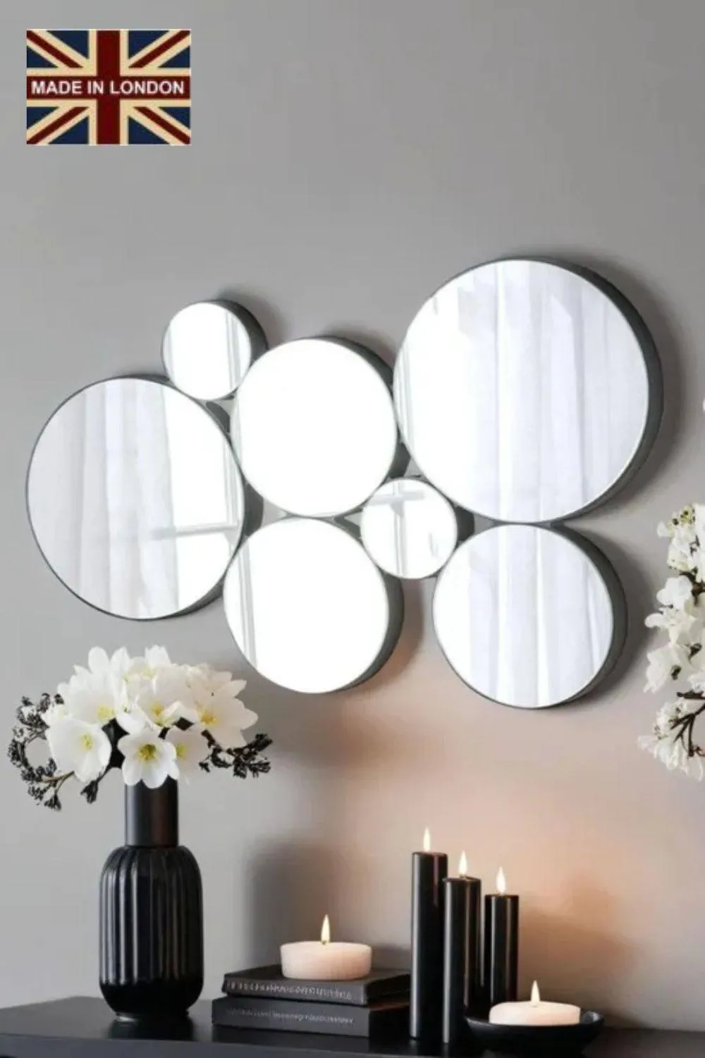 Yearn Mirrors Infinity Mirror 68(w) x 44cm(h) in Black