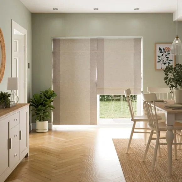 Luna Bordered Easy Chain Blackout Roman Blind 1