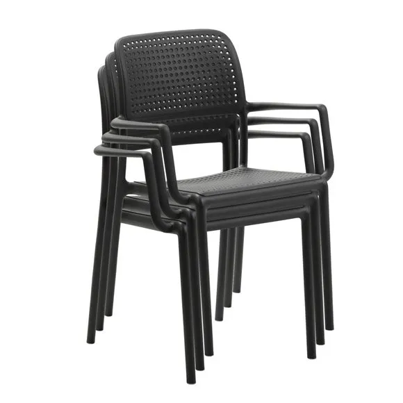 Cube Dining Table with 6 Bora Chair Set Anthracite 4