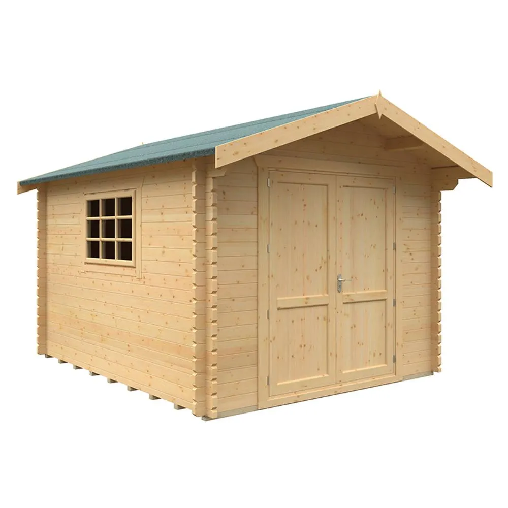 Buttercup Farm 12x10w Marlborough Plus 44mm Cabin - L355 x W295 x H261.6 cm in Natural 1
