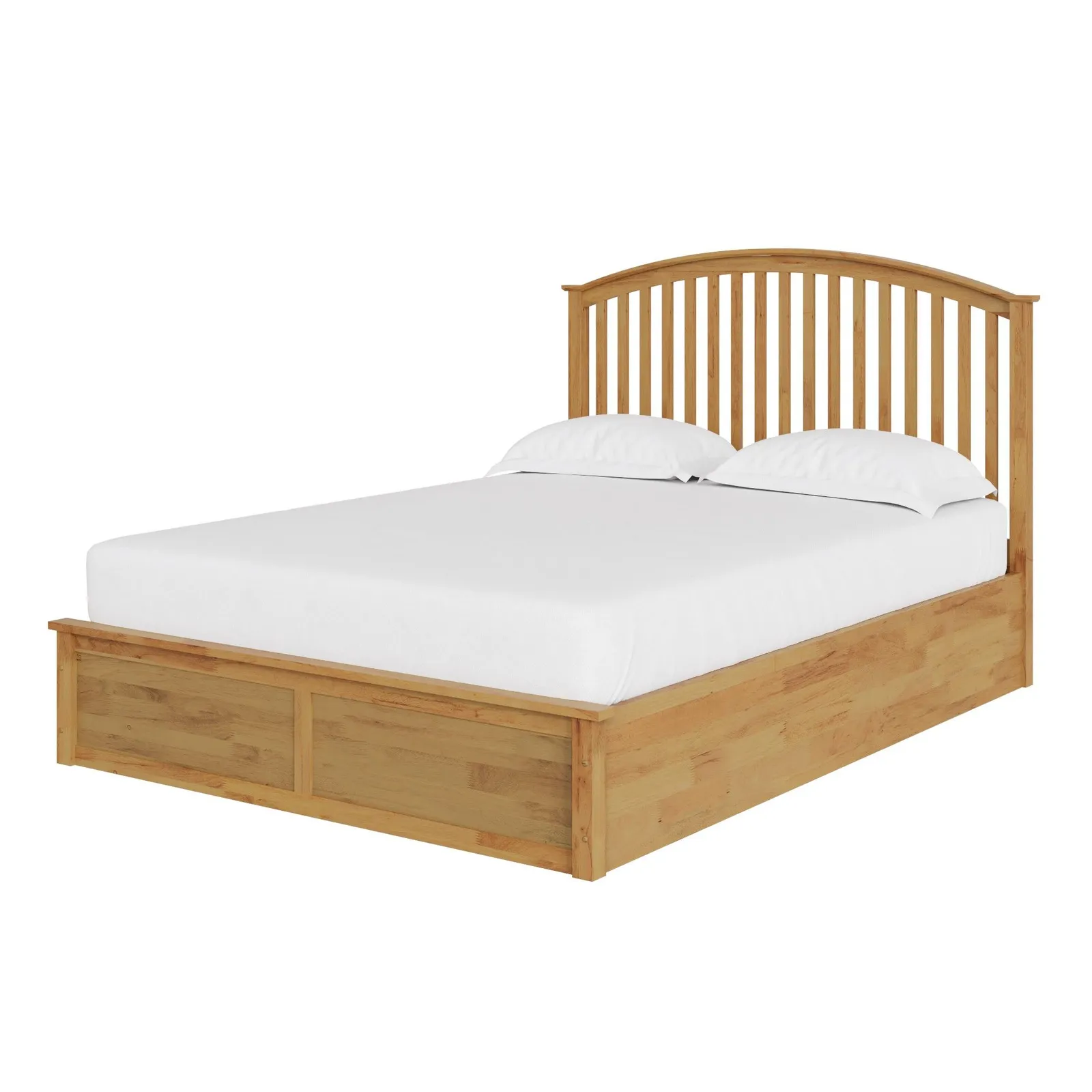GFW Madrid Wooden Ottoman Storage Bed in Light Oak 3