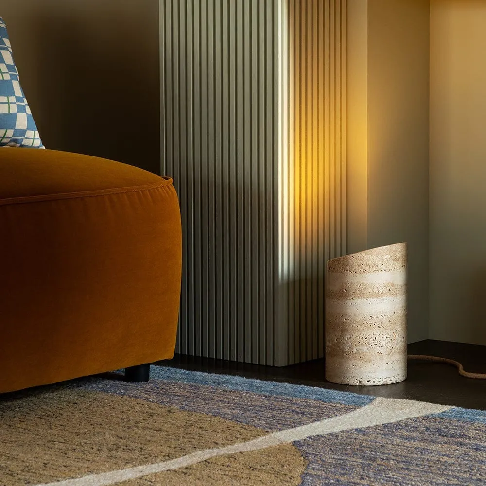 Heal's Eliot Travertine Uplighter Floor Lamp 4