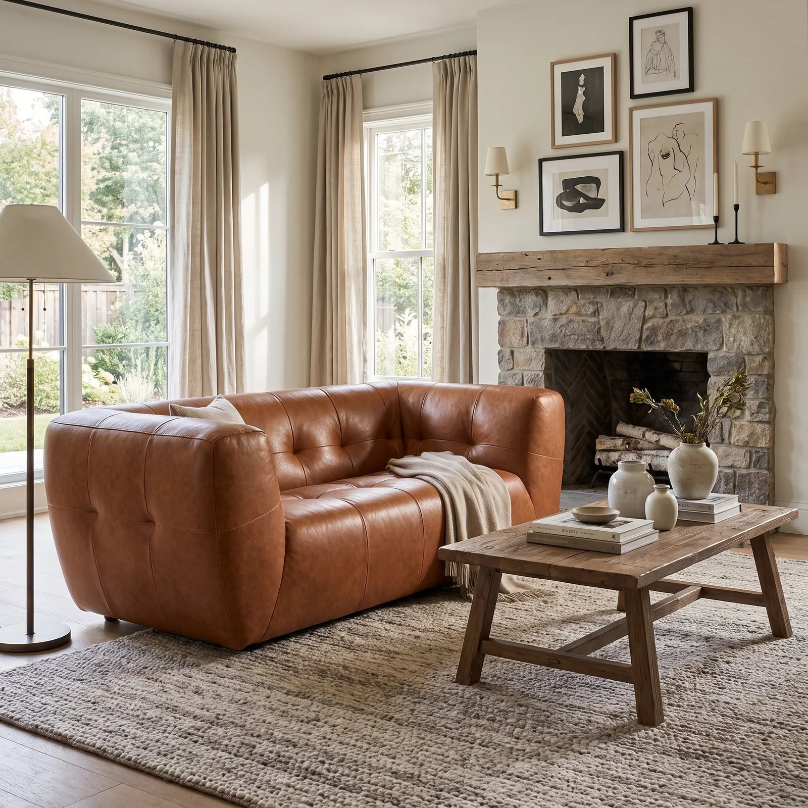 Atticus 2Str Sofa, Brown Leather | Barker & Stonehouse 2
