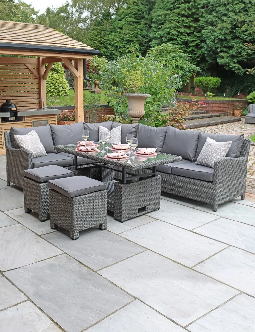Royalcraft Paris 8 Seater Garden Lounge Set Grey