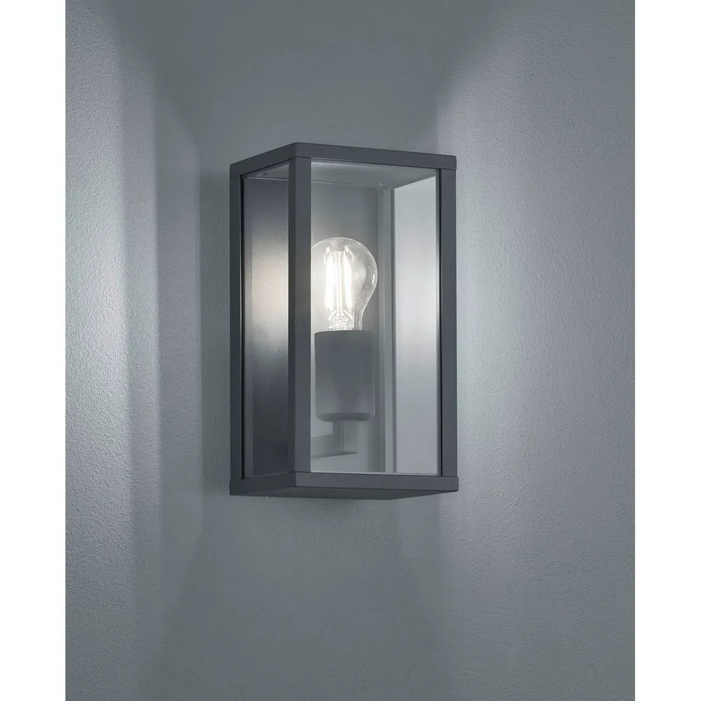 Netlighting Garonne Modern Outdoor Wall Lantern Anthracite IP44 UK Stock in Black 2