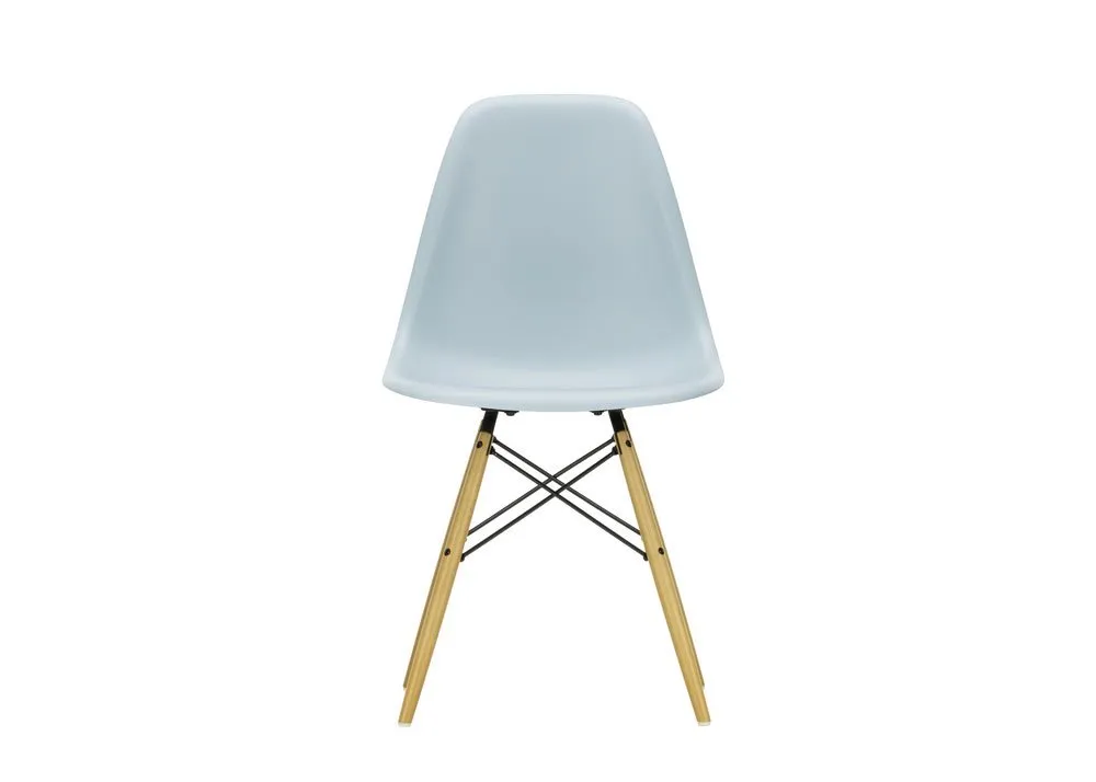 Vitra Eames DSW Side Chair New Height Ice Grey Golden Maple Base 1