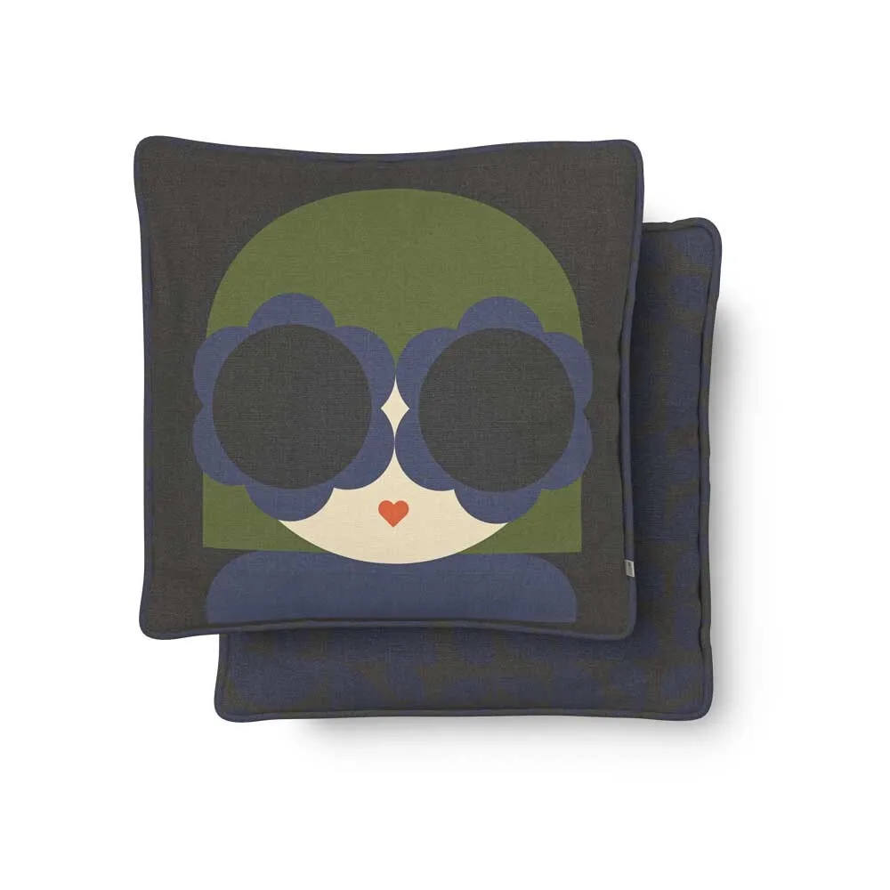 Orla Kiely Arklow Extra Large Sofa, Navy Fabric | Barker & Stonehouse 2