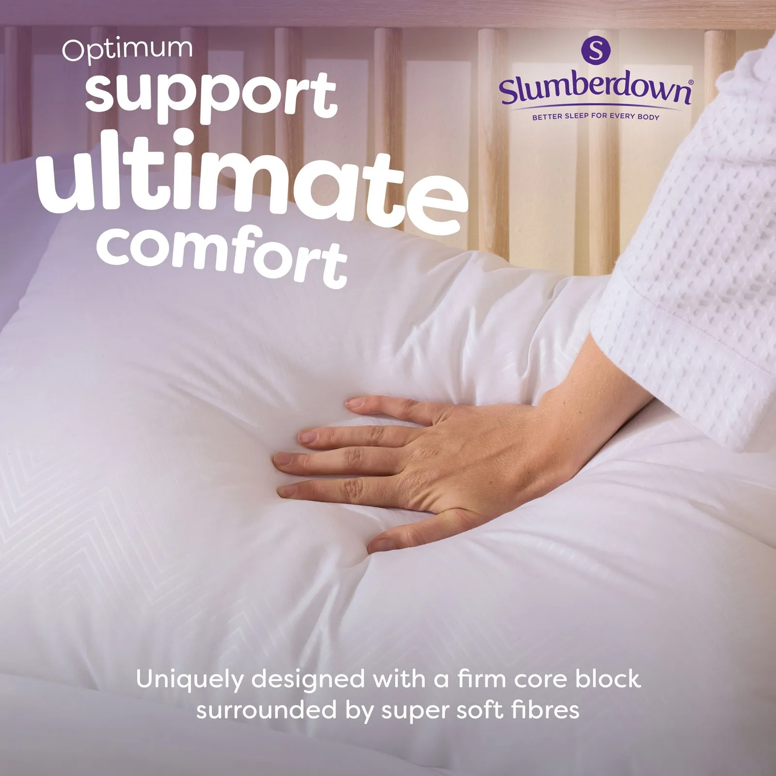Slumberdown 4 Pack Super Support Firm Support Pillows in White 5
