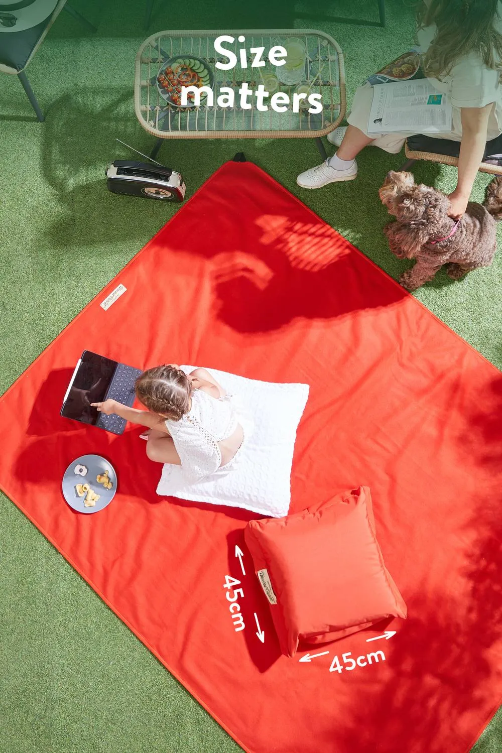 Slumberdown Unwind Outside Outdoor 2 in 1 Blanket Cushion in Burnt Orange 5