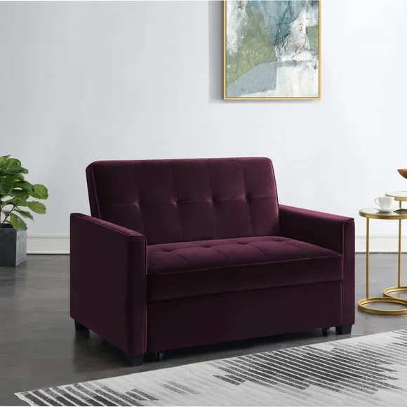 Summer Velvet 2 Seater Sofa Bed 2