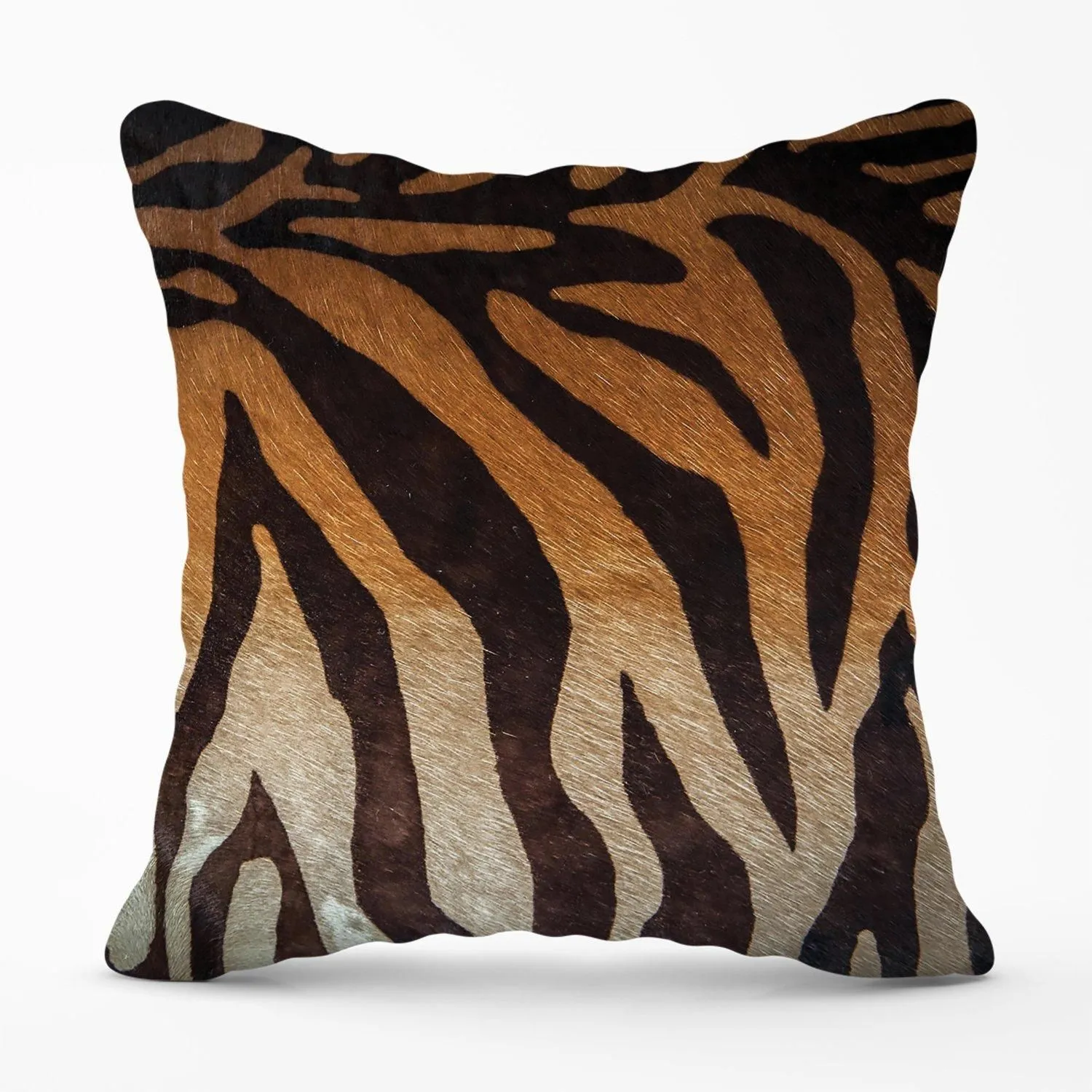 Warren Reed - Designer Tiger Skin Print Outdoor Cushion in Brown