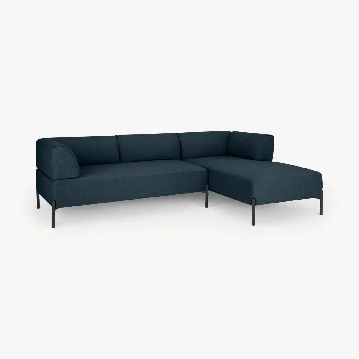 Kiva Right Hand Facing Chaise End Corner Sofa, Aegean Blue
