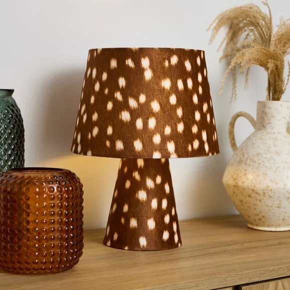 Deer Print Fabric Table Lamp