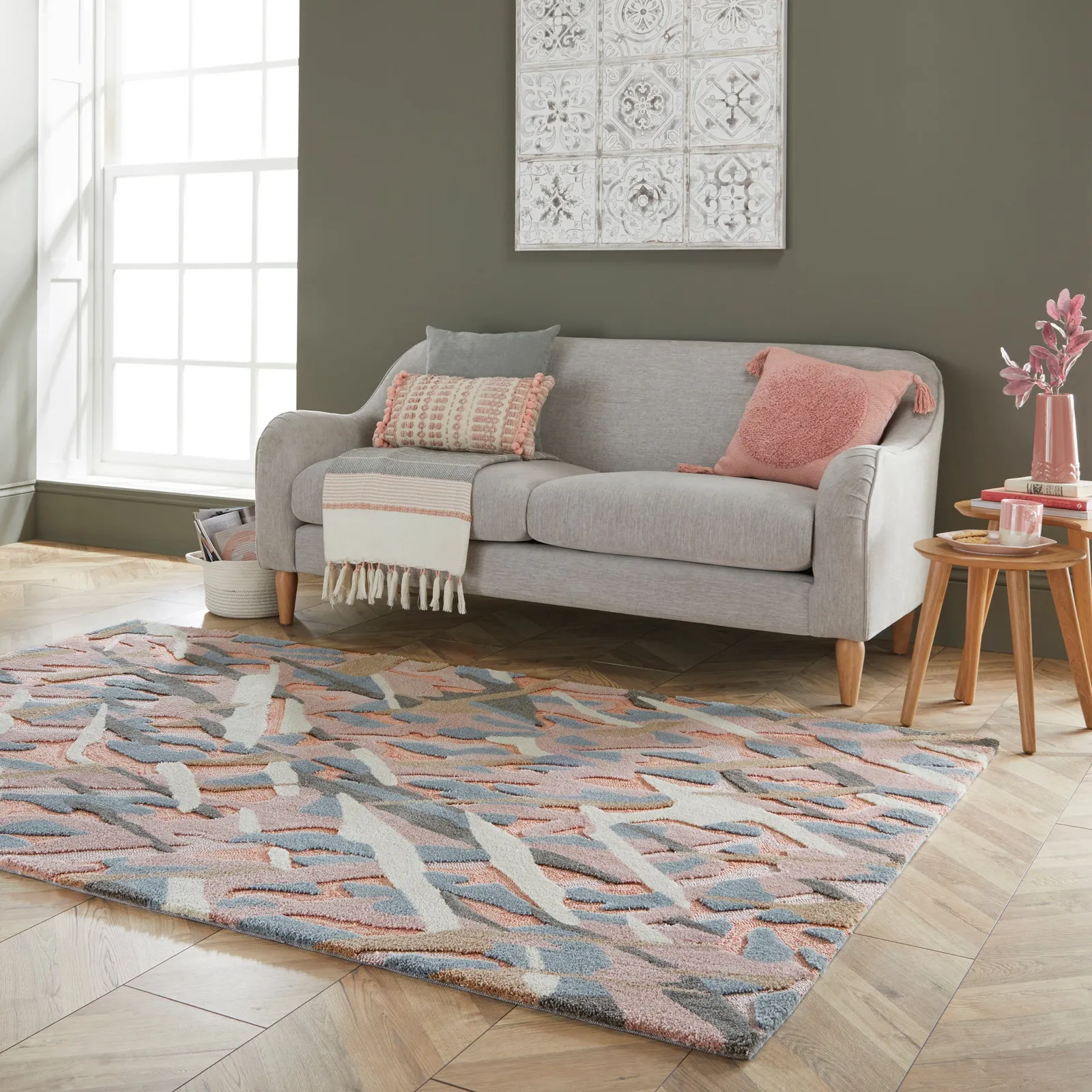 Bark Texture Rug Bark Clay