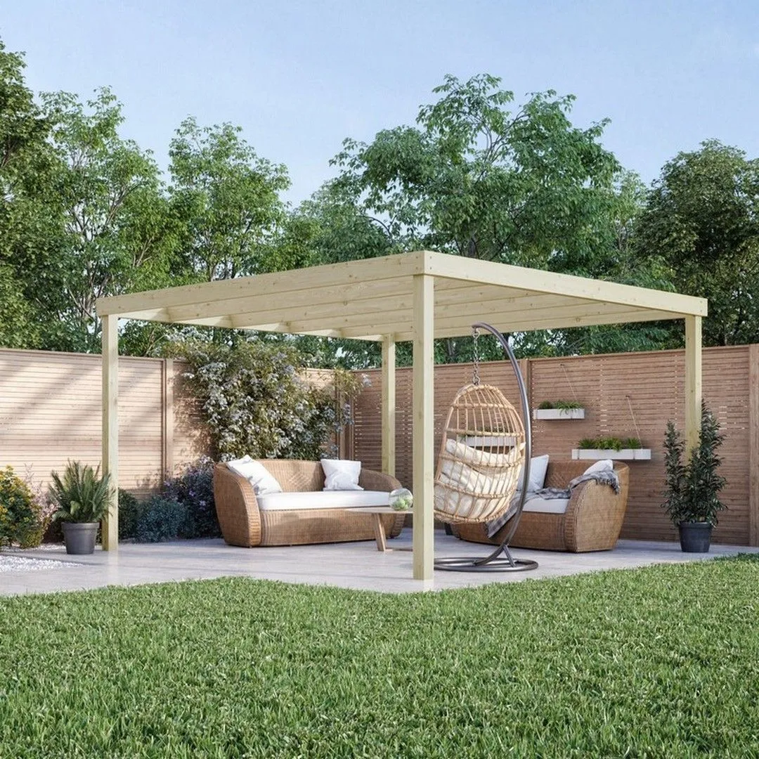 Rutland County Garden Furniture Ltd Box Pergola - Wood - L180 x W300 x H270 cm - Light Green 1