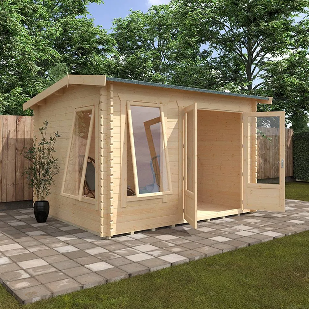 Buttercup Farm 12x10w The Longleat Plus 44mm Cabin - L355 x W295 x H247 cm in Natural 6