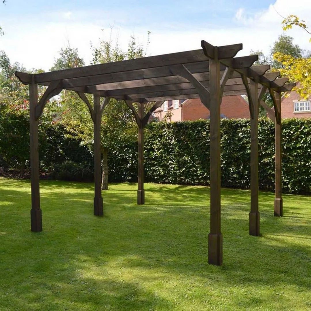 Rutland County Garden Furniture Ltd Premium Pergola - Wood - L180 x W300 x H270 cm - Rustic Brown