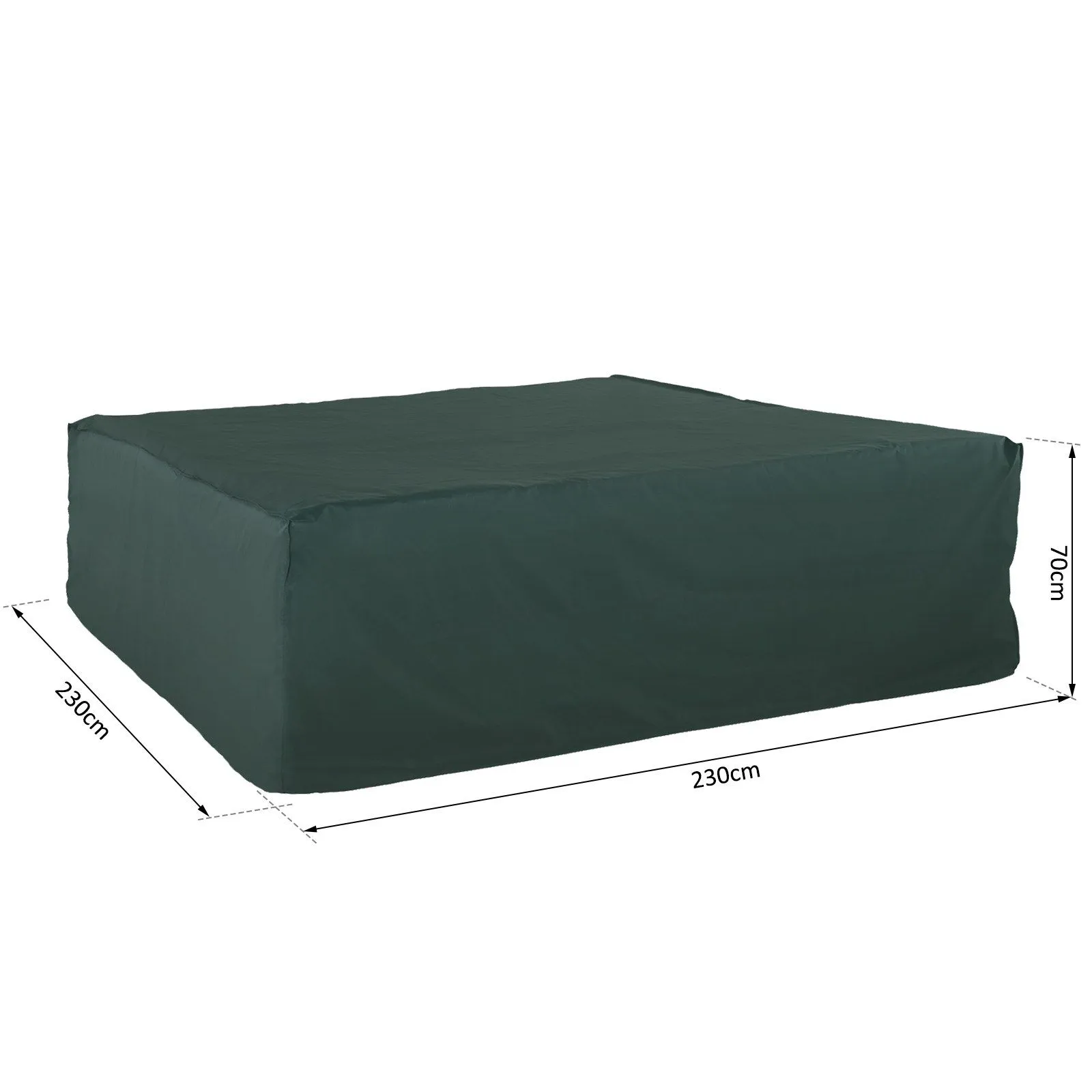 OUTSUNNY Large Garden Set Square Cover Outdoor Furniture Waterproof Resist Fade in Green 3