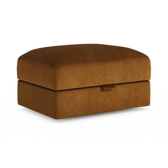 Hattie Matte Plush Velvet Storage Footstool 4