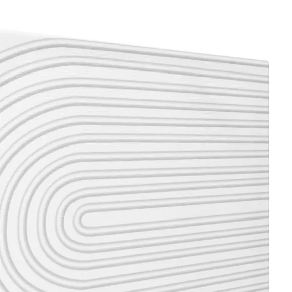 2 Elements Raised White Pattern Canvas 2