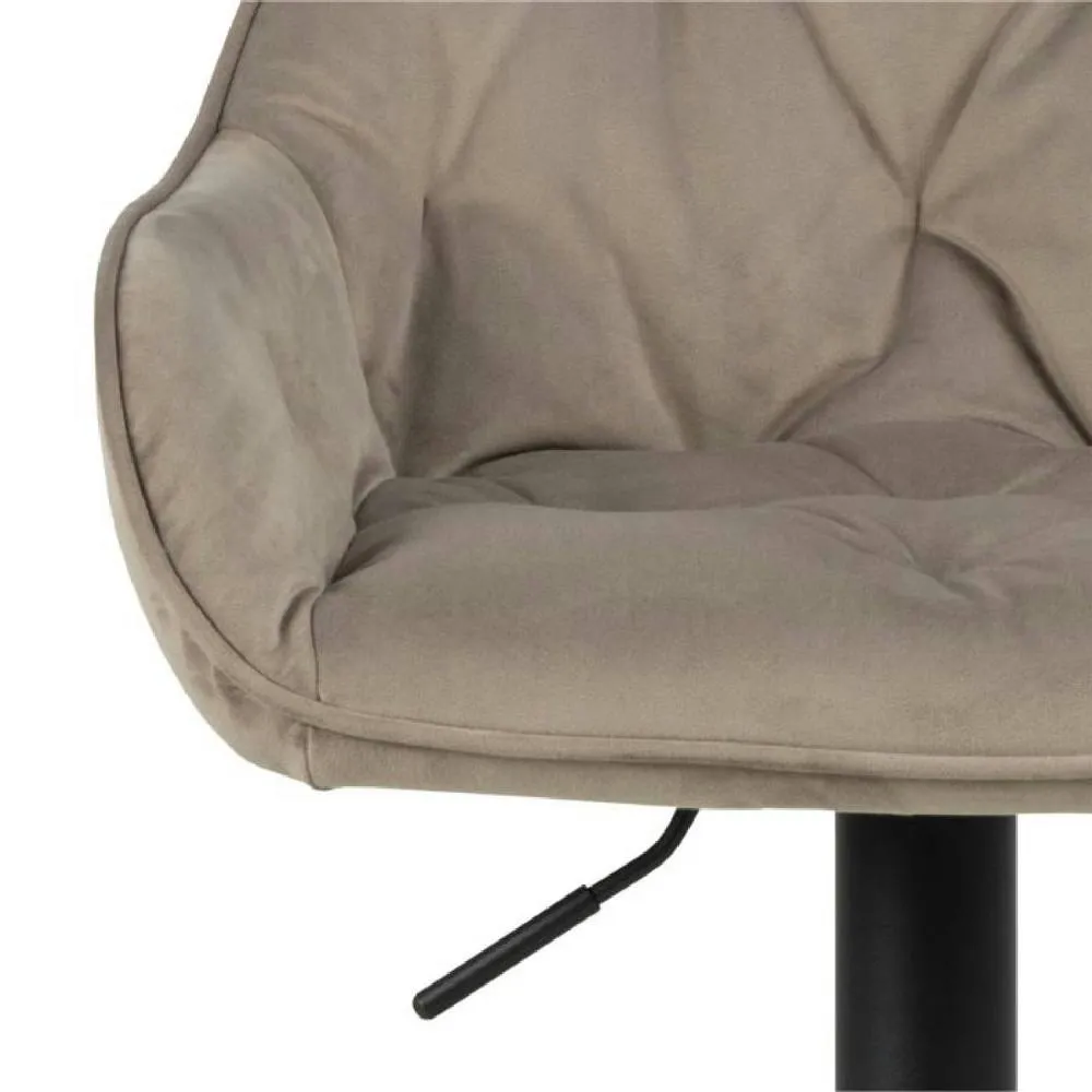 netfurniture Camden Swivel Bar Stool in Beige Velvet Set of 2 6