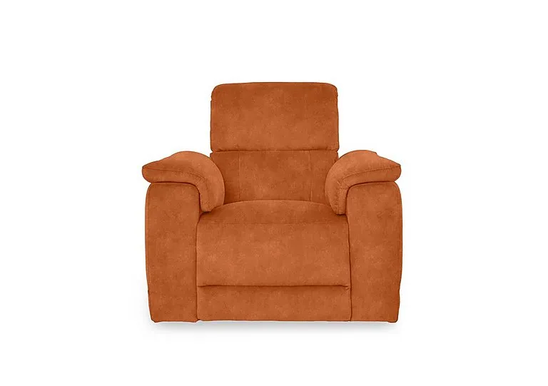 Genius Fabric Power Recliner Chair with Power Headrest - Dexter Pumpkin