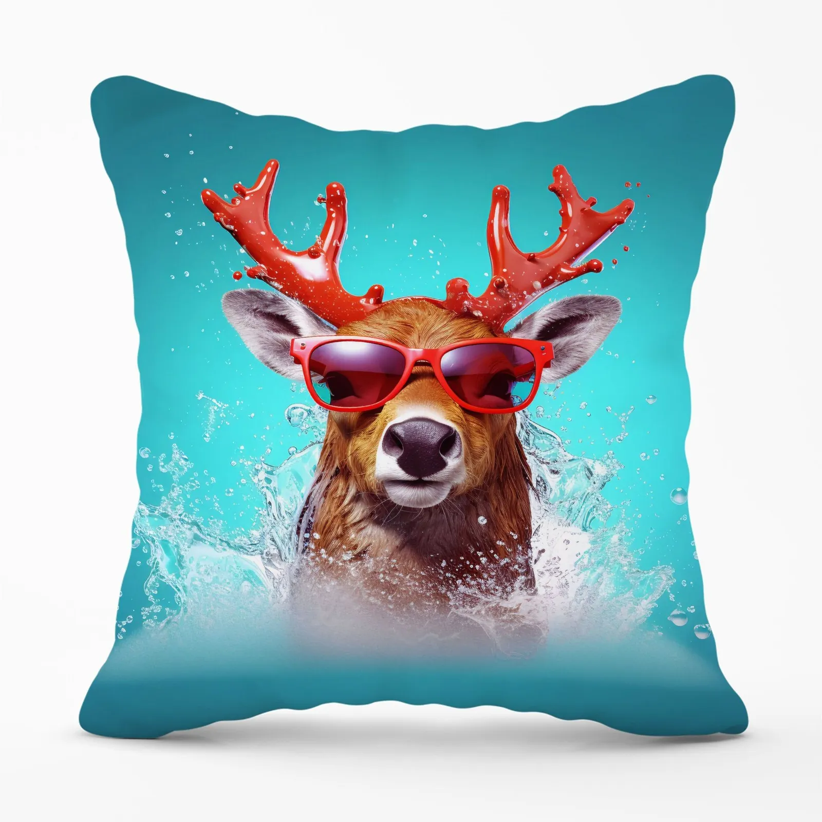 Warren Reed - Designer Rudolph With Reed Antlers Cushions