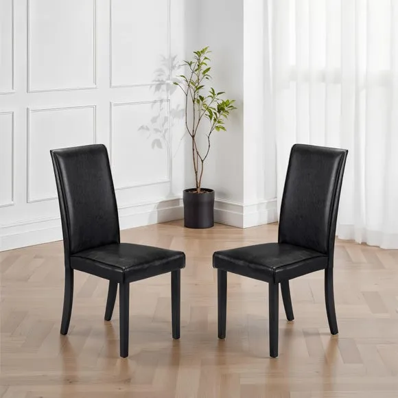 Return - Hudson Set Of 2 Dining Chairs, Faux Leather