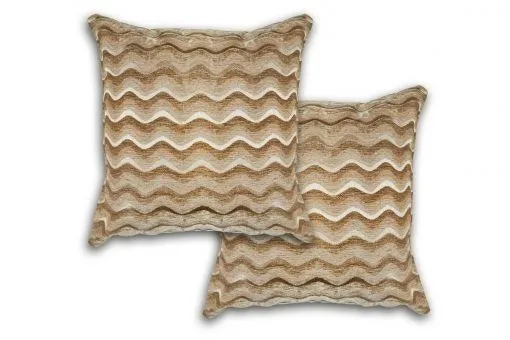 New Edge Blinds Waves Cushion Cover in Gold